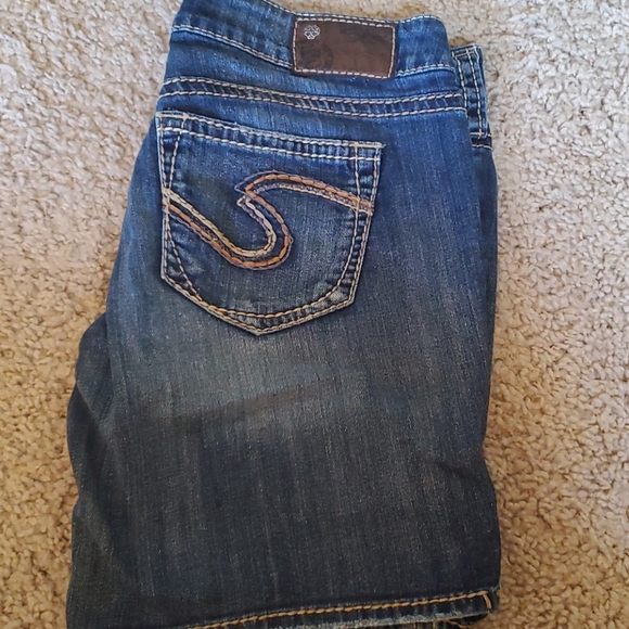 Silver Jeans Pants - Silver Shorts